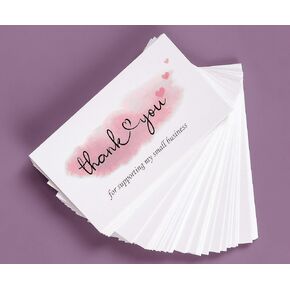 200 Thank You For Supporting My Small Business Cards, Elegant and Professional Design, 2" x 3.5", Recommended for Online Retailers, Small Business Owners and Local Stores