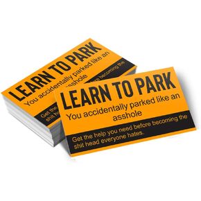 Learn To Park - Bad Parking Business Cards (Pack of 100)