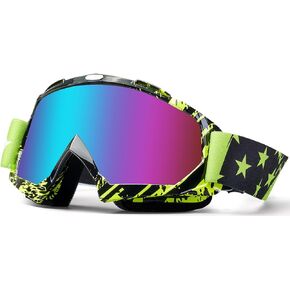 Motorcycle Goggles for Men Dirt Bike Goggles Women Motocross Goggles ATV Goggles Riding Goggles Powersports Goggles Offroad Goggle MX Goggles Skiing Goggles UV400 Anti-Scratch Dustproof Goggles color