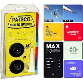 Patsco EZ Windshield Repair Patch, No Injector Needed. Just Patch It!