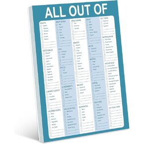 Kamoy All Out Of Grocery List Magnet Pad for Fridge, Shopping List Notepad for Fridge Magnets with Frutis/Vegetables/Canned Goods/Frozen Foods… Grocery List Notepad for Fridge B5(6.5"*8.5") 52 Sheets