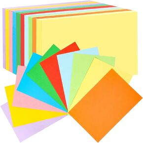 600 Pieces Colored Index Cards, 3 x 5 Inch Blank Index Cards Neon Flash Cards Study Cards for School Office Supplies