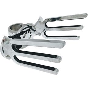 Krypt Towers Wakeboard Rack, Polished Aluminum Wakeboarding Tower Holder, Adjustable Angle Base to Level with Boat, Clamp Fits Tubing Sizes: 1 3/4", 1 7/8", 2", 2 1/4", 2 3/8", 2 1/2"