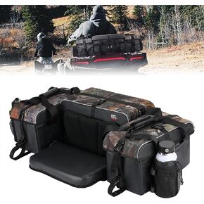 KEMIMOTO ATV Storage Bags with Cooler Bag, 76L Large ATV Bags Rear Rack Bag, Upgrade ATV Cargo Rear Seat Bag Compatible with Polaris Sportsman Fourtrax Can Am Kawasaki Artic Cat