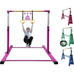 EL&IT·Wings Gymnastic Kip Bar,Horizontal Bar for Kids Girls Junior,3' to 5' Adjustable Height,Home Gym Equipment,Ideal for Indoor and Home Training,300lbs Weight Capacity in Kuwait