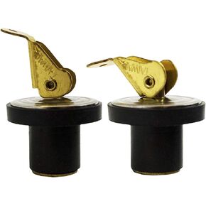 MARINE CITY Brass Snap Lock Baitwell Plugs Strong and Sturdy Fine Finish Drain Plug with Innovative Design 0.6 inches(15.35mm) for Boats – Yachts – Kayaks – Marines (Pack of 2)