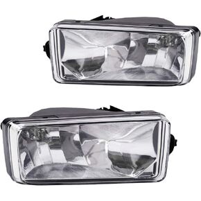 A ABIGAIL Driving Fog Lights Lamps Replacement for 2007-2014 Chevy Silverado 1500 2500 3500 Suburban Tahoe; 2007-2014 GMC Sierra,Yukon With H16 12V 19W Halogen Bulbs 25883245, GM2593160​(Clear Lens)