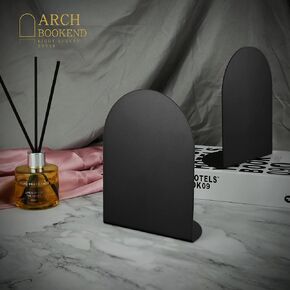 Bookends for Books,1 Pair Metal Book Holders for Office Shelves Adults & Kids Gift(Black)