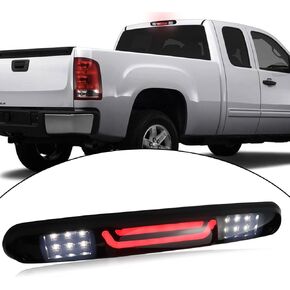High Mount Stop Lights LED Third Brake Light Assemblies Compatible with Chevy Silverado GMC Sierra 1500 2500HD 3500HD Trucks 2007-2013 Rear LED Brake Lamp Bar Taillight (07-13)