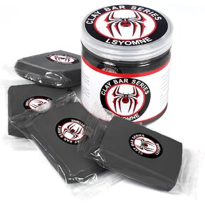 قالب طين السيارة 4 عبوات 400 جرام، قضبان طين السيارة من الدرجة الممتازة لتنظيف السيارات بتفاصيل الطين السحري مع قدرة غسيل وامتصاص قوية، قضبان طين للغسيل التلقائي لتنظيف تفاصيل السيارة، رمادي in Kuwait