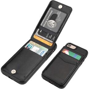 KIHUWEY for iPhone SE/8/7 Wallet Case Card Holder, Dark Green in Kuwait