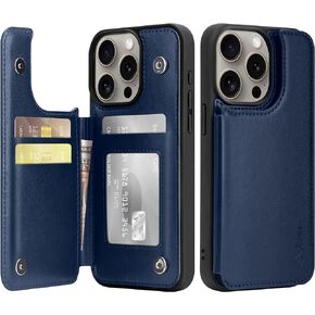 Arae Case for iPhone X/iPhone Xs - Wallet Case with PU Leather Card Pockets [Shockproof] Back Flip Cover for iPhone X/Xs 5.8 inch (Rosegold)