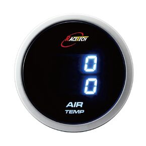 RACETECH 52mm 2-1/16" Digital Gauge - Blue 7- Segment Display, Electrical 52mm Dual AIR Temp Gauge(W/Sensor)(°F)