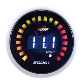 52mm 2-1/16" Blue LED Display Eletrical LED Gauge/Boost Gauge/Volt Gauge(W/Sensor)