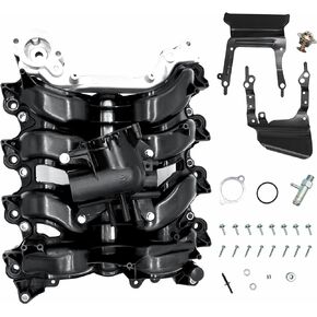 Upper Intake Manifold w/Gaskets Compatible with 615-375, Select 2007-2008 Ford E-150 E-250 F-150 Lobo w/4.6L V8 7L3Z-9424-F