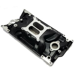 Small Block Chevy Intake Manifold SBC Vortec Dual Plane 350 383 Intake Manifold 1996-UP Black