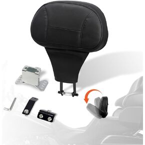 Adjustable Rider Backrest, Detachable Plug-in Driver Backrest Pad w/Mounting Kit for Harley Touring 2009-2024,for CVO Road Glide Street Glide Tri Glide FLHTK/L Electra Glide Road King,Style 3