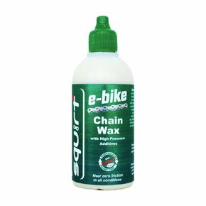 Squirt E-Bike Chain Wax with High-Pressure Additives for E-Bikes 120 ml - Ebike Chain Lubricant for Wet & Dry Conditions - E Bike Chain Lube Reduces Noise & Friction - Ebike Accessories
