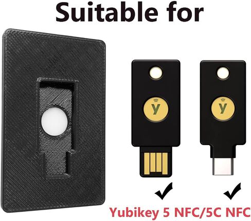 JILINWEI Credit Card Sized Case for YubiKey 5NFC /5C NFC, Black Card Holder for Protect your Yubikey 5/5C NFC in Saudi Arabia