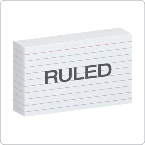 Oxford Ruled Index Cards, 3" x 5", White, 100-Pack (31) in Saudi Arabia