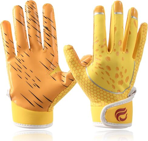 Youth Football Gloves for Kids Excellent Grip Football Receiver Gloves in Saudi Arabia