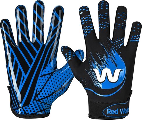 Football Gloves for Youth and Adult, Sticky Receiver Gloves for Boys and Men, Enhanced Performance for Youth and Adult Football Game. in Saudi Arabia