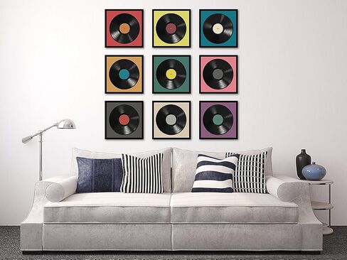 Americanflat 12.5x12.5 Album Frame in Black Aluminum with Polished Plexiglass and Sleek Minimalist Design - Hanging Hardware Included for Wall Display in Saudi Arabia