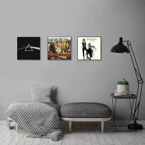 Americanflat 12.5x12.5 Album Frame in Black Aluminum with Polished Plexiglass and Sleek Minimalist Design - Hanging Hardware Included for Wall Display in Saudi Arabia