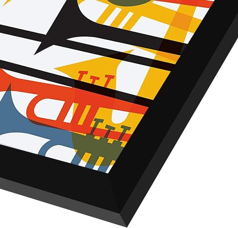 Americanflat 12.5x12.5 Album Frame in Black Aluminum with Polished Plexiglass and Sleek Minimalist Design - Hanging Hardware Included for Wall Display in Saudi Arabia