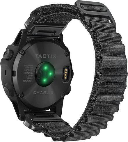 متوافق مع Garmin، سوار رياضي من النايلون المنسوج المتين مع حزام ساعة G-hook لسلسلة fēnix/Forerunner/Vivoactive/Approach/MARQ/quatix/D2، سوار بديل متين للرجال in Saudi Arabia
