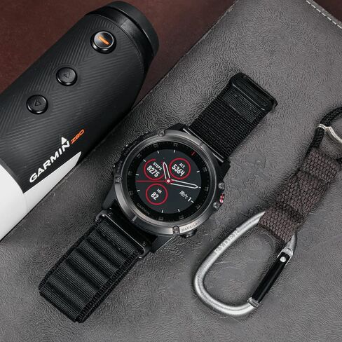 متوافق مع Garmin، سوار رياضي من النايلون المنسوج المتين مع حزام ساعة G-hook لسلسلة fēnix/Forerunner/Vivoactive/Approach/MARQ/quatix/D2، سوار بديل متين للرجال in Saudi Arabia