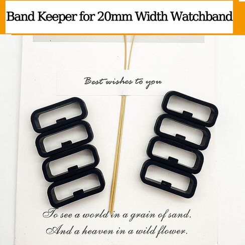 20MM Watch Bands Fastener Rings Replacement for Garmin Forerunner 245 Music/Forerunner 645/ Garmin Venu/Venu Sq/Venu 2 Plus/Garmin Vivoactive 3/ Vivomove Silicone Band Keeper Retainer Holder Loop in Saudi Arabia
