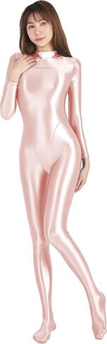 AMORESY Oily Luster Full Body Diving Suit Tight one-Piece Competitive hot Spring Thin one-Piece Swimsuit (as1, Alpha, x_l, Regular, Regular, Pink) in Saudi Arabia
