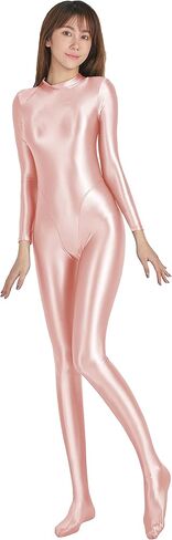 AMORESY Oily Luster Full Body Diving Suit Tight one-Piece Competitive hot Spring Thin one-Piece Swimsuit (as1, Alpha, x_l, Regular, Regular, Pink) in Saudi Arabia