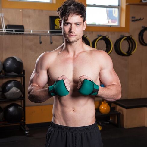 قفازات مرجحة - وزن كل قفاز 1 رطل لنحت فنون الدفاع عن النفس والتمارين الرياضية القلبية وتنسيق سرعة اليد وقوة الكتف والكيك بوكسينغ in Kuwait