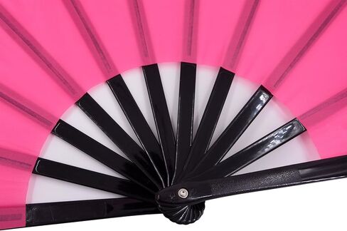 Amajiji Large Folding Fan, Chinease/Japanese Folding Nylon-Cloth Hand Fan, Women Hand Folding Fans Hand Fan Gift fan Craft fan Folding Fan Dance Fan in Saudi Arabia