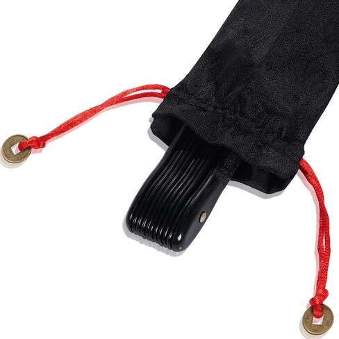 2 Packs Large Folding Hand Fan Handheld Folding Fans Chinese Tai Chi Folding Fan Nylon Cloth Chinese Kung Fu Fan with Holder Sleeve for Men and Women Performance Dance Decorations Festival (Black) in Saudi Arabia