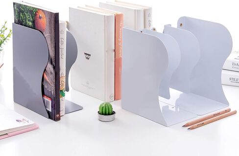 PUNCIA سطح المكتب قابل للتعديل نهايات الكتب القابلة للتوسيع كتاب الموثق حامل الجدول تلسكوبي رف الكتب المعدنية مذكرة خزانة الكتب رف للطفل الطفل طالب مكتب كتاب ملف منظم التخزين (أبيض) in Saudi Arabia