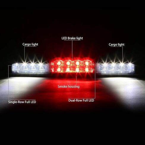 DNA MOTORING 3BL-GMC99-LED-CH غطاء كروم LED مصباح فرامل خلفي ثالث [متوافق مع 1999-2007 Silverado 1500-3500 & Classic / 1999-2007 Sierra 1500-3500 & Classic] in Saudi Arabia