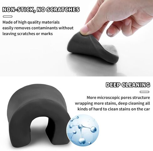 قالب طين السيارة 4 عبوات 400 جرام، قضبان طين السيارة من الدرجة الممتازة لتنظيف السيارات بتفاصيل الطين السحري مع قدرة غسيل وامتصاص قوية، قضبان طين للغسيل التلقائي لتنظيف تفاصيل السيارة، رمادي in Kuwait