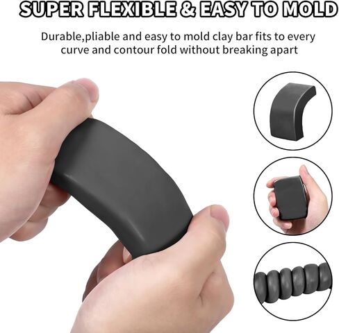 قالب طين السيارة 4 عبوات 400 جرام، قضبان طين السيارة من الدرجة الممتازة لتنظيف السيارات بتفاصيل الطين السحري مع قدرة غسيل وامتصاص قوية، قضبان طين للغسيل التلقائي لتنظيف تفاصيل السيارة، رمادي in Kuwait