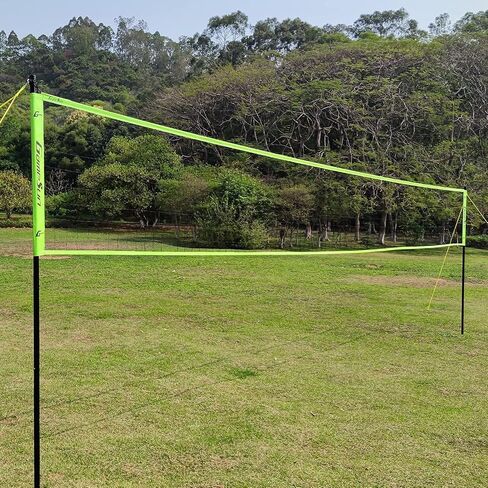 Portable Volleyball Net Set System-Portable Volleyball Set for Backyard with Professional Volleyball Net, Wrap Yarn Volleyball and Pump, Boundary Line, Carry Bag in Saudi Arabia