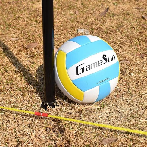 Portable Volleyball Net Set System-Portable Volleyball Set for Backyard with Professional Volleyball Net, Wrap Yarn Volleyball and Pump, Boundary Line, Carry Bag in Saudi Arabia