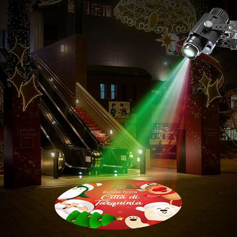 GOBO Projector LED Logo GOBO Projector Image Rotation IP65 Waterproof with Manual Zoom DJ Effect Light Custom Gobos for Company Restaurant Store Wedding Advertising Outdoor Use in Saudi Arabia