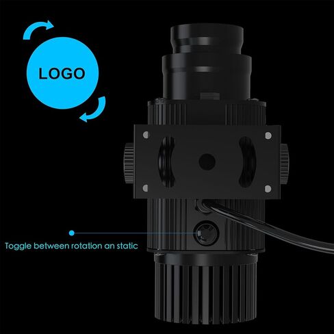 GOBO Projector LED Logo GOBO Projector Image Rotation IP65 Waterproof with Manual Zoom DJ Effect Light Custom Gobos for Company Restaurant Store Wedding Advertising Outdoor Use in Saudi Arabia