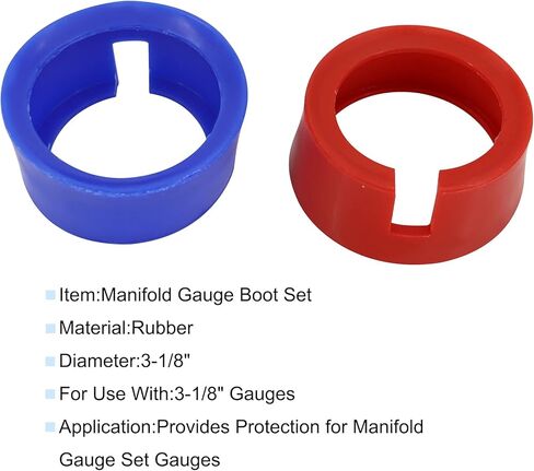 49190 التمهيد لسترة صفراء أحذية قياس HVAC 3-1/8 "قياس 1 زوج أحمر أزرق التيار المتناوب مقاييس الغطاء الواقي in Kuwait