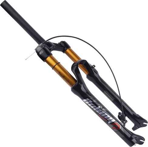 BOLANY 26/27.5/29 بوصة شوكة تعليق هوائية للدراجة 120 مم ارتداد السفر ضبط 1/8 أنبوب مستقيم/مدبب دليل/قفل عن بعد شوكة دراجة QR 9 مم شوكة أمامية MTB in Kuwait