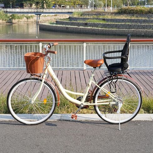 Rear Child Bike Seat, Adjustable Backrest Rear Bike Seat, Foldable and Rotatable Rear Mounted Child Bike Seat, New Comfortable Child Rear Seat, Suitable for Most Bicycle Rear Frames; in Kuwait