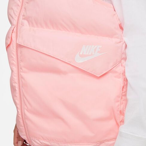 سترة Nike Sportswear للأطفال الكبار بسحاب كامل بحشوة صناعية (كبير، Arctic Punch/أبيض) in Saudi Arabia