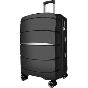 20 Inch Carry-On Luggage 22x14x9 Airline Approved, PP Suitcase with Spinner Wheels